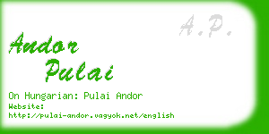 andor pulai business card